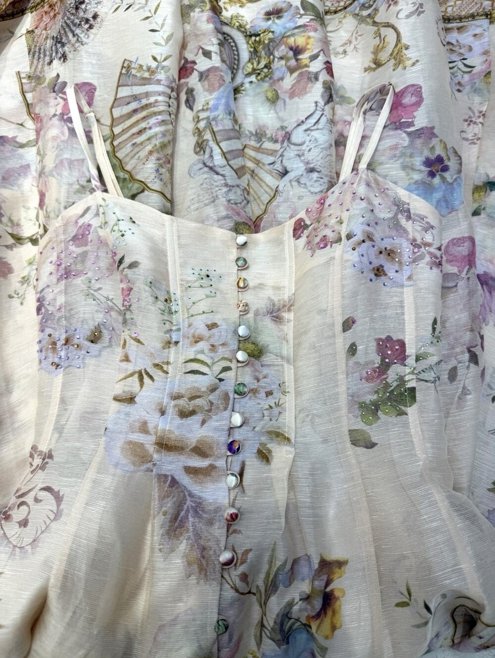 Camilla corset dress with long flared skirt In Adorned in aranjuez - Picture 14 of 15